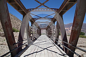 Steel Bridge Construction in Tilcara, Argentina