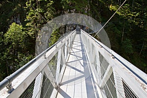 Steel Bridge crossing the Leutasch Gorge, Germany