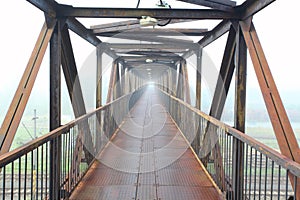 Steel bridge for people photo