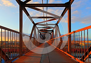 Steel bridge for people photo