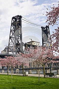 Steel Bridge at Spring Time