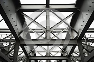 Steel Bridge Structure Close-up