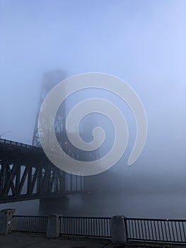 Steel Bridge and Willamette River in Portland