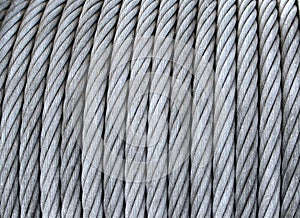 Steel cable on a coil