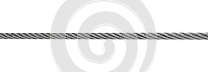 Steel cable isolated on white photo