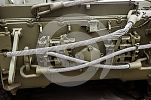 steel cables for towing and pulling out stuck military equipment