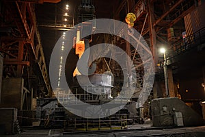 steel casting ladle at the enterprise