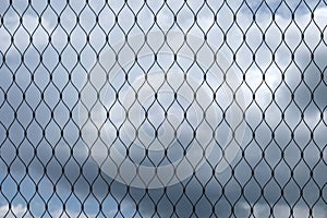 Steel chain link fence