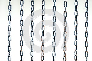 Steel chain, on white background; isolated