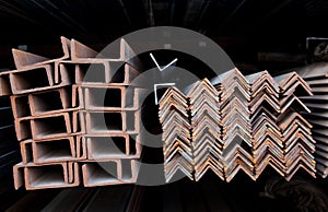 Steel channel U-sections and angles