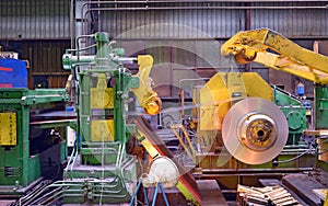 Steel coil processing machine