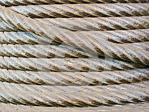 Steel coils of rope