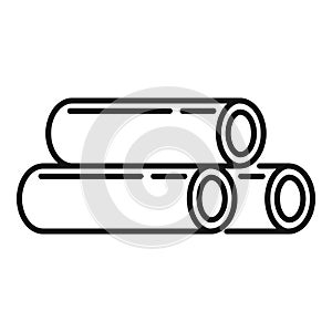 Steel contruction pipes icon, outline style