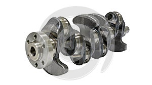 Steel crankshaft for a four-stroke internal combustion engine.