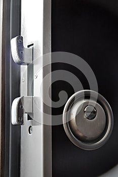 Steel door lock system