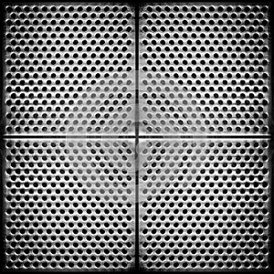 Steel dotted metal background