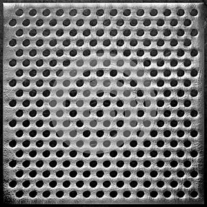 Steel dotted metal background