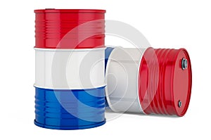 Steel drum, barrel with the Netherlands flag, 3D rendering