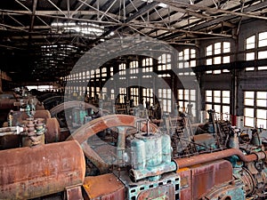 Steel factory in Bethlehem PA as it rusts, and discolors with ag