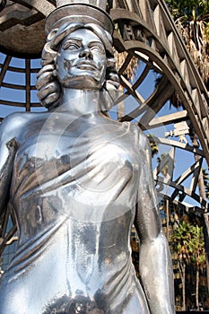 Steel female statue