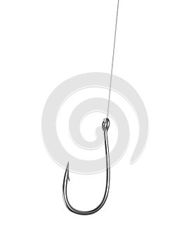 Steel fishhook, with clipping path
