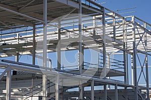 Steel Framed Building Under Construction