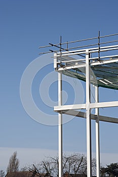 Steel Framed Building Under Construction