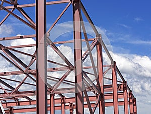 Steel Frames of A Building Under Construction