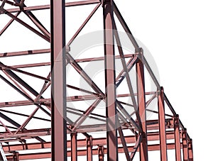 Steel Frames of A Building Under Construction