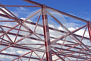 Steel Frames of A Building Under Construction