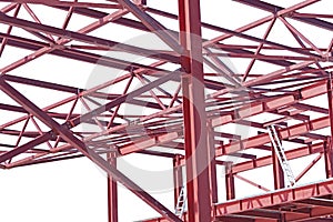 Steel Frames of A Building Under Construction