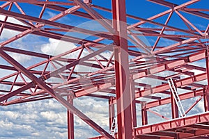 Steel Frames of A Building Under Construction