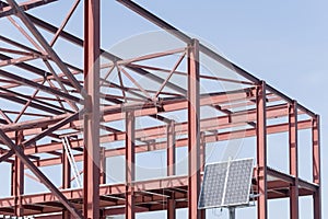 Steel Frames of A Building Under Construction