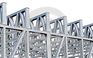 Steel Frames of A Building Under Construction