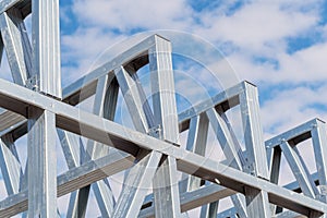 Steel Frames of A Building Under Construction