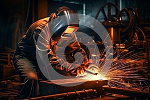 Steel furnace metallurgy foundry metal welder industrial people factory iron