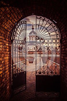 Steel gate to the city