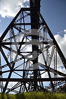 Steel girders of a bridge