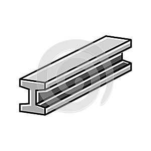 steel girders civil engineer color icon vector illustration