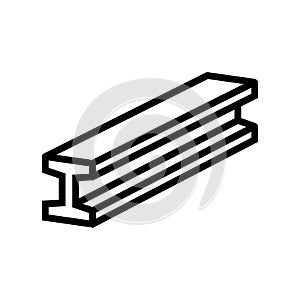 steel girders civil engineer line icon vector illustration