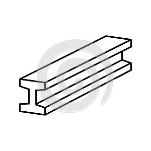 steel girders civil engineer line icon vector illustration