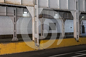 Steel girders holding up overhead train pass