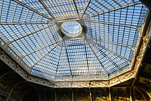 Steel and glass roof structure