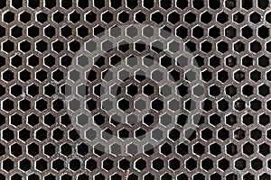 Steel grating covering sewer photo