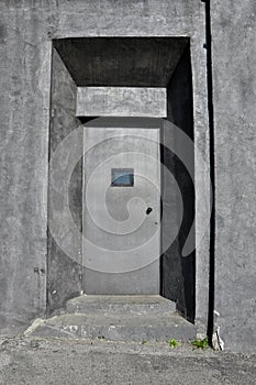 Steel grey door