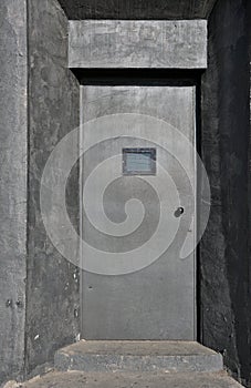 Steel grey door