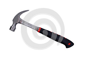 Steel hammer isolated over white background