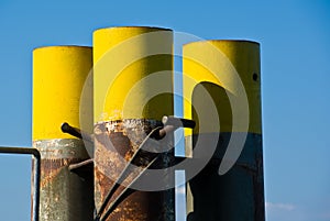 Steel harbor pilings