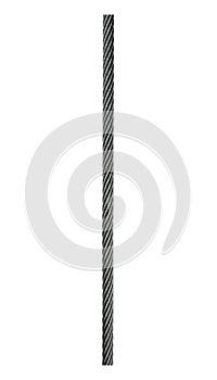 Steel hawser isolated on white.
