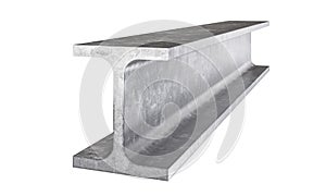 Steel i-beam isolated on white background